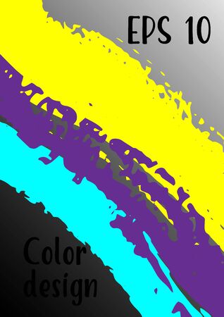 Vector watercolor background. Modern abstract background with multicolored brush strokes. Template of design. Suitable for the design of banners, posters, booklets, reports, magazines. EPS 10.のイラスト素材