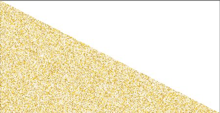 Golden small confetti on white background. Luxury festive New Year background. Gold shiny abstract texture. Element of design. Vector illustration, EPS 10.のイラスト素材