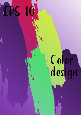 Vector watercolor background. Modern abstract background with multicolored brush strokes. Template of design. Suitable for the design of banners, posters, booklets, reports, magazines. EPS 10.のイラスト素材