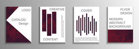 Minimum vector coverage. A set of modern abstract covers.のイラスト素材