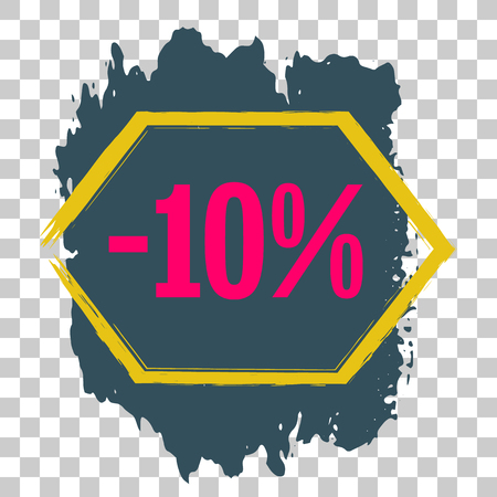 Modern minimalist sales banner.Marketing tag for promotion, commercial campaign.Isolated vector of modern illustration of stickers. Grunge painful background.のイラスト素材