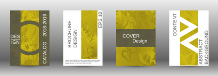  Minimum vector coverage. A set of modern abstract covers. Rich design VIP. Future futuristic template with abstract current forms for banner design, poster, booklet, report, magazine. のイラスト素材