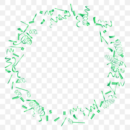 A bright shine of confetti. Abstract background with falling green tiny confetti. Luxury festive background for your design, cards, invitations, gift, vip. Vector.のイラスト素材