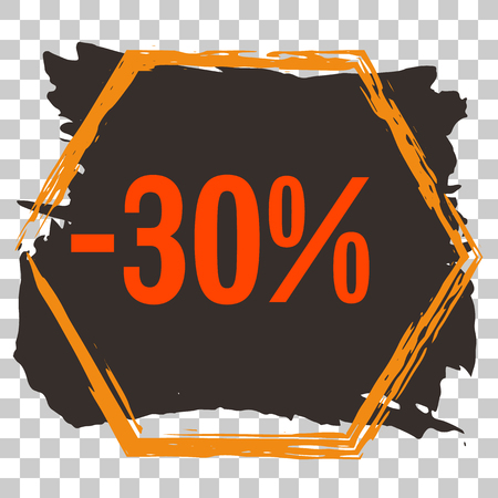 Modern minimalist sales banner.Marketing tag for promotion, commercial campaign.Isolated vector of modern illustration of stickers. Grunge painful backgroundのイラスト素材