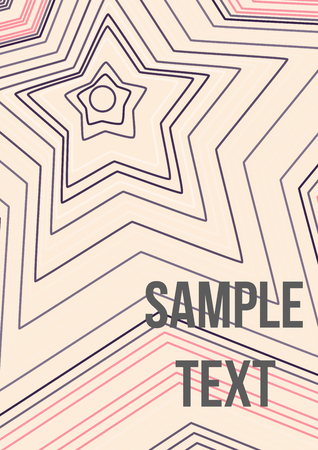 Modern abstract cover from abstract lines form like a star.のイラスト素材