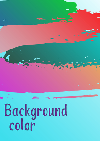 Vector watercolor background. Modern abstract background with multicolored brush strokes. Template of design. Suitable for the design of banners, posters, booklets, reports, magazines.のイラスト素材