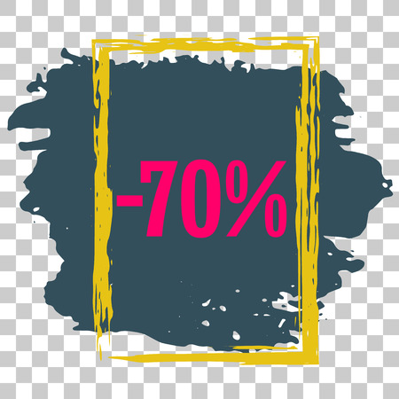 Modern minimalist sales banner.Marketing tag for promotion, commercial campaign.Isolated vector of modern illustration of stickers. Grunge painful backgroundのイラスト素材