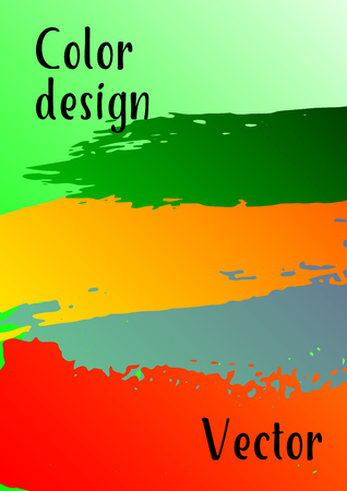 Vector watercolor background. Modern abstract background with multicolored brush strokes. Template of design. Suitable for the design of banners, posters, booklets, reports, magazines. EPS 10.のイラスト素材