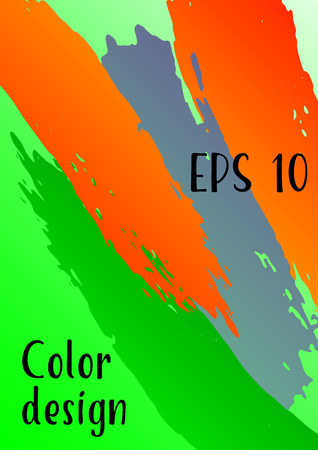 Vector watercolor background. Modern abstract background with multicolored brush strokes. Template of design. Suitable for the design of banners, posters, booklets, reports, magazines. EPS 10.のイラスト素材
