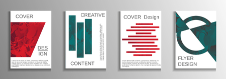 Modern design template. Creative fluid backgrounds from current forms to design a fashionable abstract cover, banner, poster, booklet. Vector illustration. EPS 10.のイラスト素材