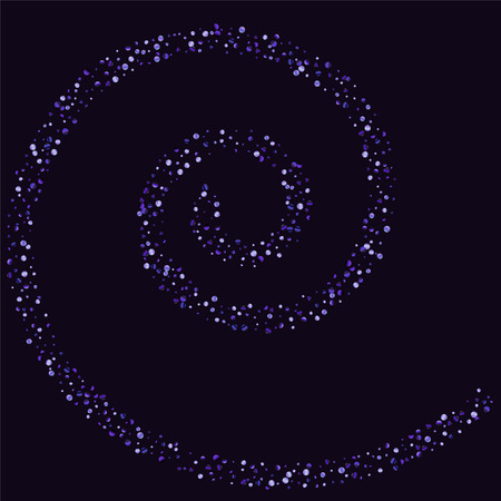 Lilac shine of confetti on a dark background. Luxury festive background. A grainy abstract texture sparkles on a purple background. Element of design. Vector illustration, EPS 10.のイラスト素材