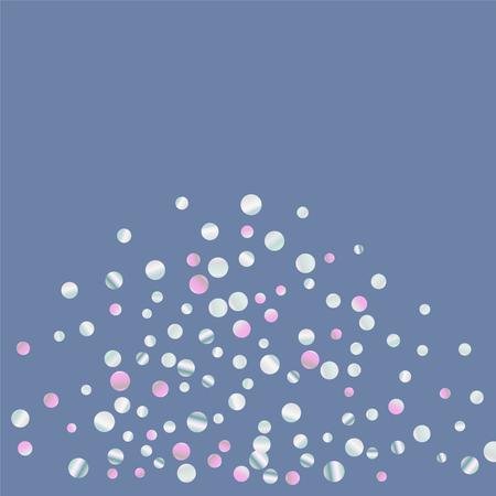 Colored confetti on blue. Luxurious calm background. Overflowing grainy abstract points in pink and blue tones. Element of design. Suitable for postcards, posters, cards. Vector illustration, EPS 10.のイラスト素材