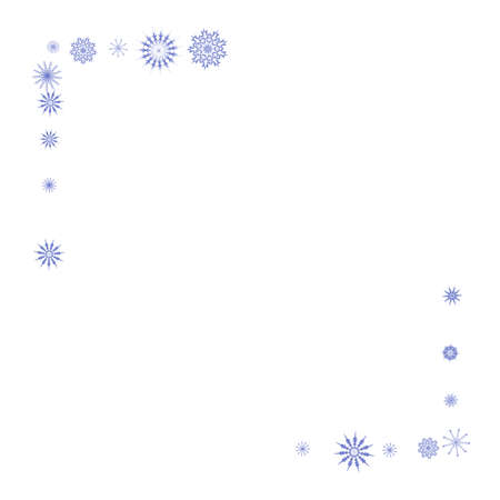 Blue snowflakes on a white background. Christmas vector background for the design of a poster, postcard, website, banner or poster. EPS 10のイラスト素材