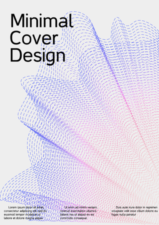 Cover design with abstract lines. Modern background. Rich design of VIP. Future futuristic template for banner design, poster, booklet, report, journal. Vector.のイラスト素材