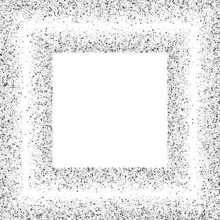 Silver glitter confetti on a white background. Illustration of a drop of shiny particles. Decorative element. Luxury background for your design, cards, invitations, gift, vip.のイラスト素材