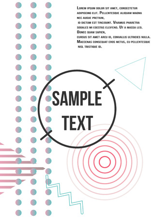 Minimum geometric coverage. Modern abstract cover from vector geometric shapes and patterns. The future template for the design of the background of albums, business brochures, banner, poster.のイラスト素材