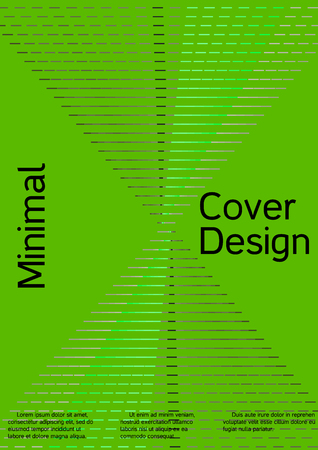 Modern design template. Creative green background from abstract lines to create a fashionable abstract cover, banner, poster, booklet. Vector illustration. EPS 10.のイラスト素材