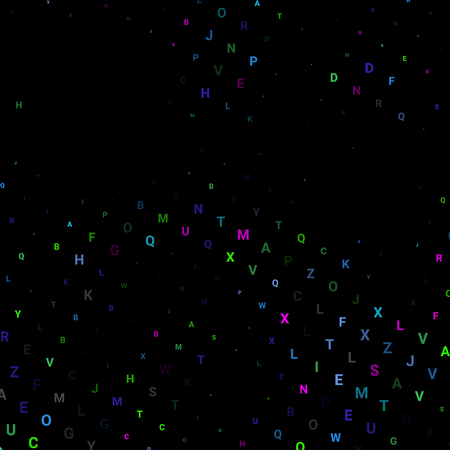 Abstract texture with letters. Vector colorful background made of alphabet symbols for posters, web sites, web pages, business cards, postcards, interior design.のイラスト素材