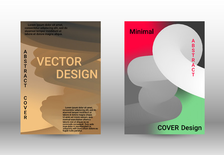 Cover design. Wave Flow Shape. Abstract 3d Background.   Modern Vector Illustration.のイラスト素材