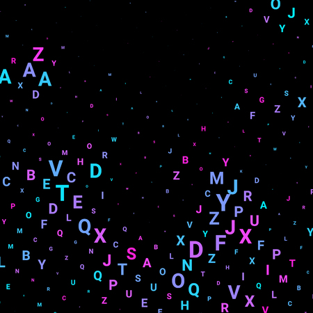 Abstract texture with letters. Vector colorful background made of alphabet symbols for posters, web sites, web pages, business cards, postcards, interior design.のイラスト素材