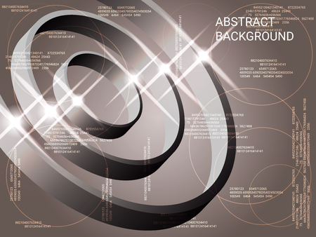 Circles volume sparkle on background. 3D vector illustration . Creative geometric background. Abstract composition. Glossy three-dimensional circles in space.のイラスト素材