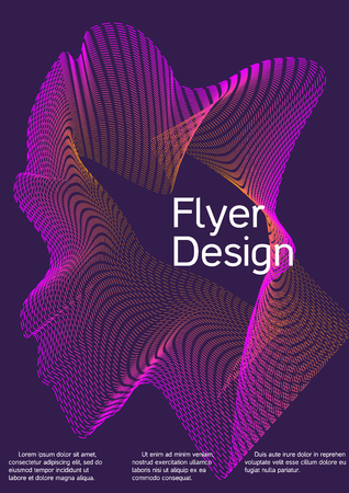 Modern design template. Creative fluid background from abstract lines to create a fashionable abstract cover, banner, poster, booklet. Vector illustration. EPS 10.のイラスト素材