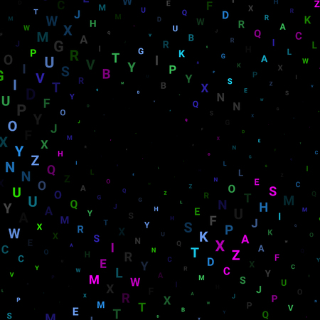 Abstract texture with letters. Vector colorful background made of alphabet symbols for posters, web sites, web pages, business cards, postcards, interior design.のイラスト素材