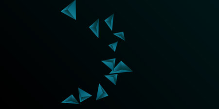 Triangular background. Abstract composition of 3d triangles. 3D vector illustration . Minimal...