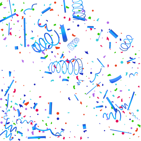 Confetti. Colorful confetti on white background. Festive festive background. Suitable for postcard background, banner, poster, cover design.のイラスト素材