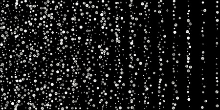 Silver shine of confetti on a black background. Illustration of a drop of shiny particles. Decorative element. Luxury background for your design, cards, invitations, gift, vip.のイラスト素材