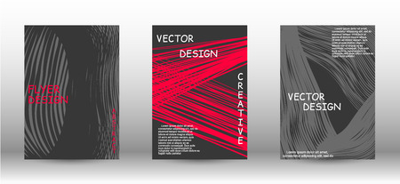 Minimal vector coverage. A set of trendy covers. Abstract cover with the effect of movement and distortion. Trendy geometric patterns. EPS10 Vector Design.のイラスト素材