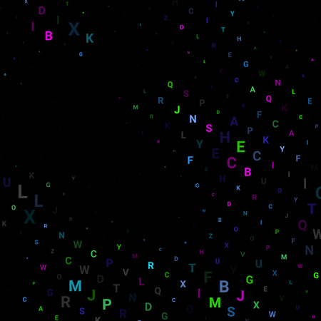 Abstract texture with letters. Vector colorful background made of alphabet symbols for posters, web sites, web pages, business cards, postcards, interior design.のイラスト素材