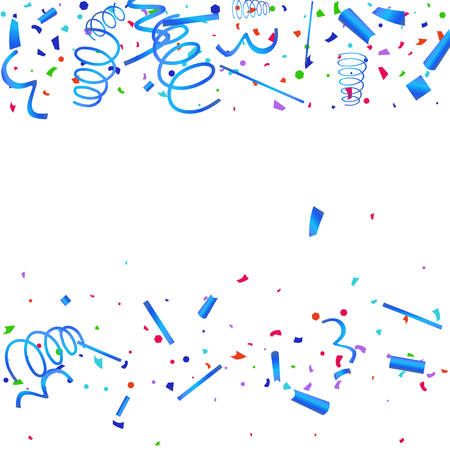 Confetti. Colorful confetti on white background. Festive festive background. Suitable for postcard background, banner, poster, cover design.のイラスト素材