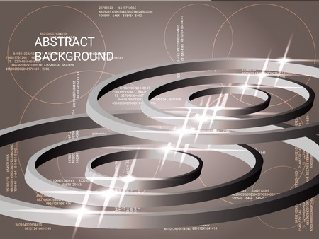 Circles volume sparkle on background. Minimal geometric background. Abstract composition. 3D vector illustration . Glossy three-dimensional circles in space.のイラスト素材