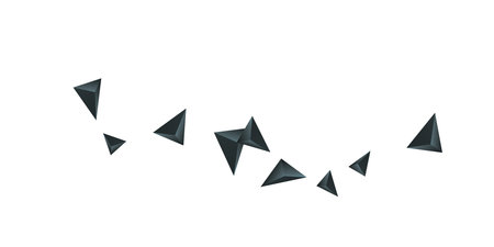 Triangle background. Abstract composition of triangular crystals. 3D vector illustration . Creative...
