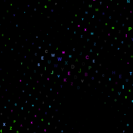 Abstract texture with letters. Vector colorful background made of alphabet symbols for posters, web sites, web pages, business cards, postcards, interior design.のイラスト素材