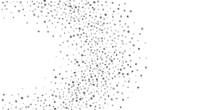 Silver confetti point on a white background. Luxury festive background. Silver grainy abstract texture overflows against a black background. Element of design. Vector illustration, EPS 10.のイラスト素材
