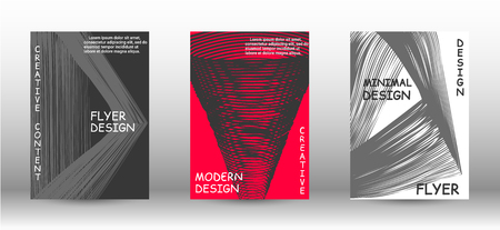 Business cover design. Abstract cover with the effect of movement and distortion. Trendy geometric patterns. EPS10 Vector Design.のイラスト素材