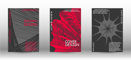 Business cover design. Abstract cover with the effect of movement and distortion. Trendy geometric patterns. EPS10 Vector Design.のイラスト素材