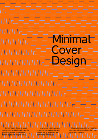 Cover design with abstract lines. Modern bright orange background. Rich design of VIP. Future futuristic template for banner design, poster, booklet, report, journal. Vector.のイラスト素材
