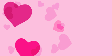 Heart confetti for Valentine's Day. The concept of festive decoration. Fashionable color concept. Trendy pink background in the shape of pink heart confetti for women's day.のイラスト素材