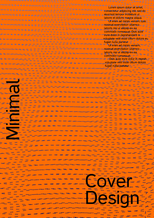 Cover design with abstract lines. Modern bright orange background. Rich design of VIP. Future futuristic template for banner design, poster, booklet, report, journal. Vector.のイラスト素材