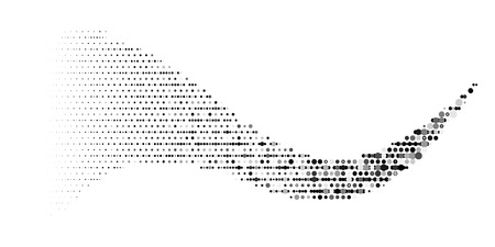 Abstract halftone dots. Minimal geometric background.  Vector illustration . Halftone dots pattern.のイラスト素材