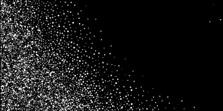 Silver shine of confetti on a black background. Illustration of a drop of shiny particles. Decorative element. Luxury background for your design, cards, invitations, gift, vip.のイラスト素材