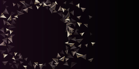 Triangle background. Abstract composition of triangular crystals. 3D vector illustration . Creative...