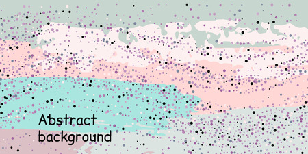 Multicolored confetti dots on a striped background. The concept of festive decoration. Fashionable color concept. Pattern from a striped background with chaotic confetti dots for design poster, bannerのイラスト素材