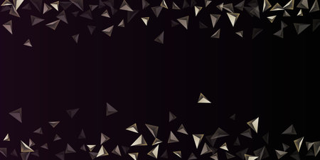 Abstract composition of  triangle. 3D vector illustration . Minimal geometric background.  Gold ...