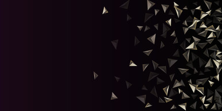 Abstract composition of triangle. Creative geometric background. 3D vector illustration. Gold...
