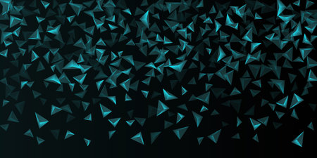 Triangular background. Abstract composition of 3d triangles. 3D vector illustration . Futuristic...