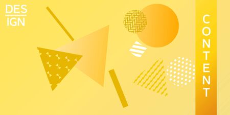 Futuristic retro 3D geometric design.  Minimal universal banner templates in memphis style. Dynamic composition. Vector illustration.のイラスト素材